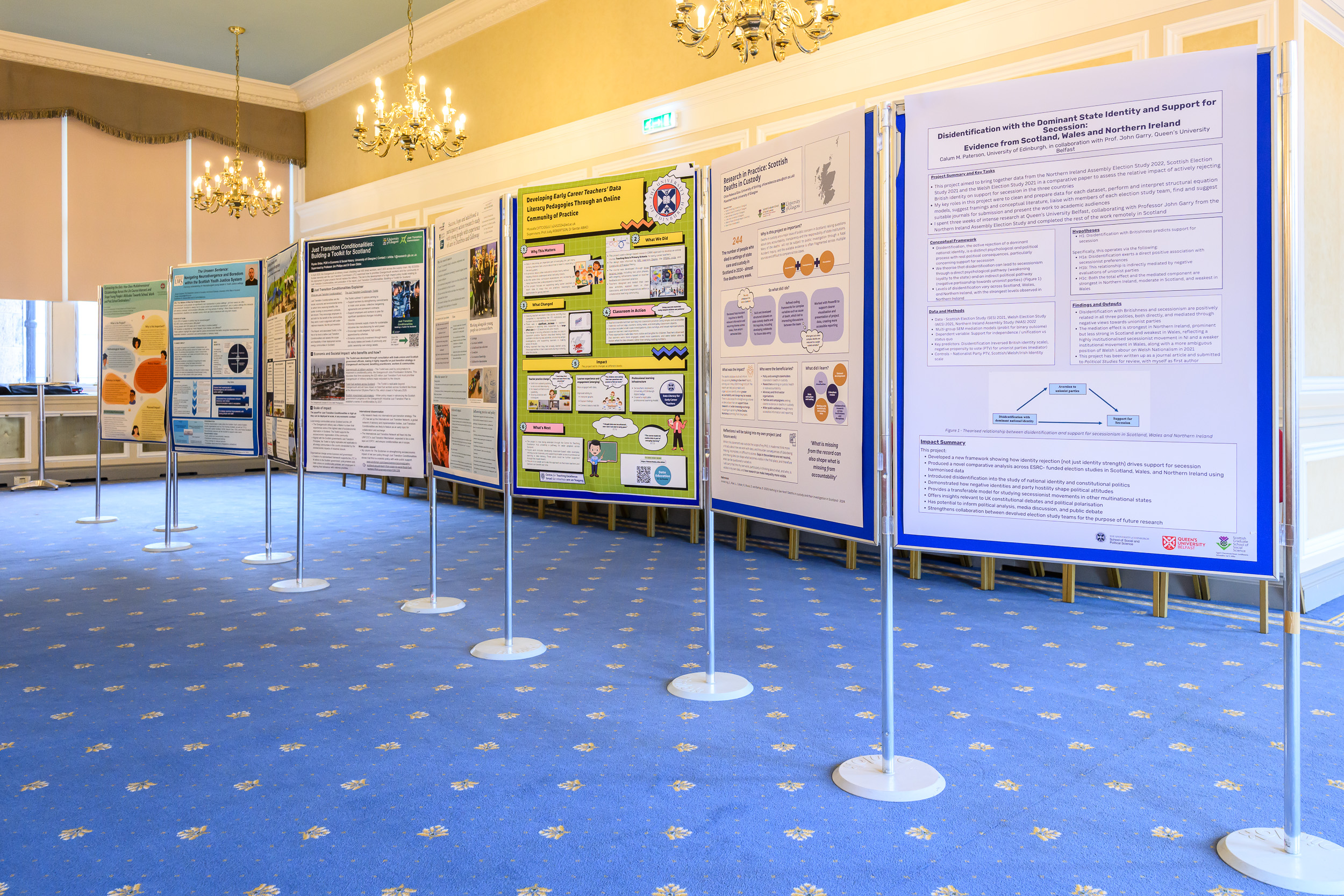 Impact Competition winners at the Collaboration and Impact Showcase, Royal Society of Edinburgh