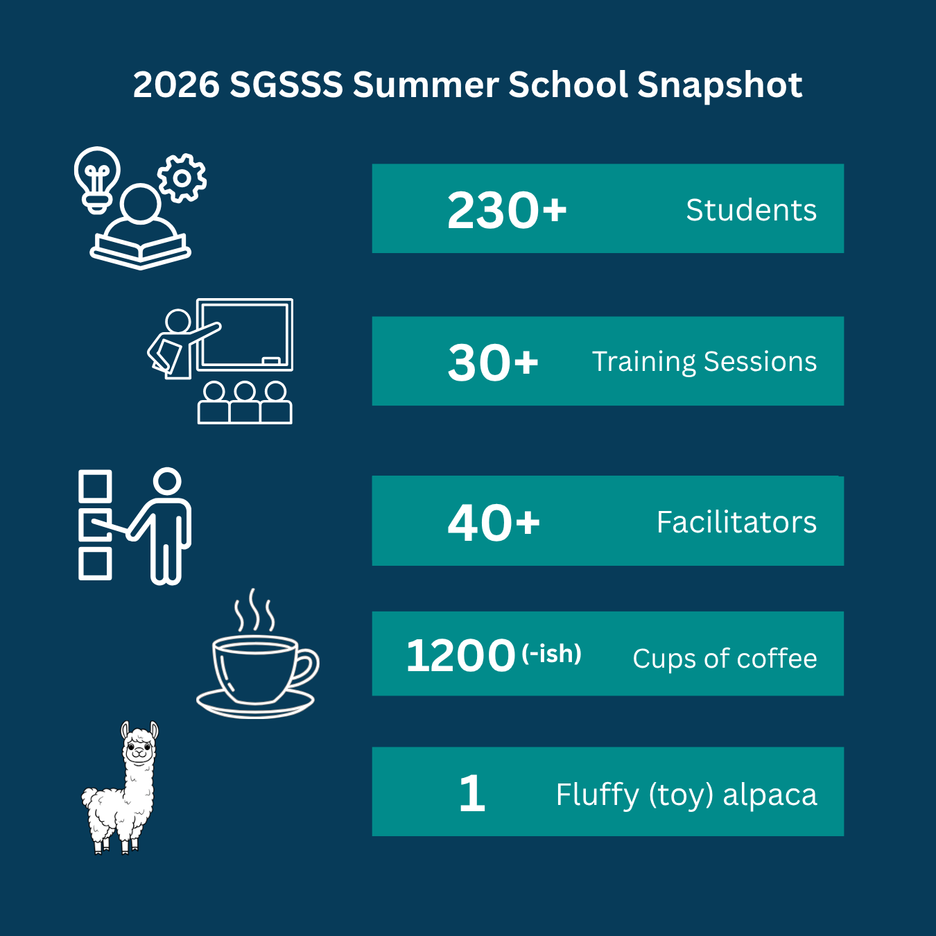 SGSSS Summer School 2026 in numbers